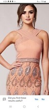 Stunning Coral Embellished Virgos Lounge Dress Size 16