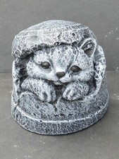 Cast stone kitten plant pot - cast,
