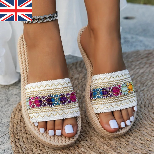 Women tassel flat slide - women's,