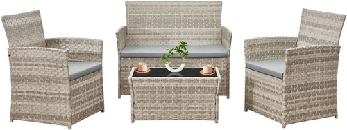 Rattan garden furniture set - rattan,
