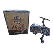 Vintage J W Young & Sons Boxed Fishing Reel The Ambidex No 2 Original Patina