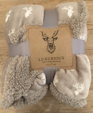 Teddy Fleece Blanket Throw