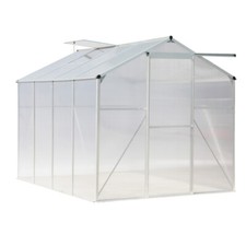 Polycarbonate Outdoor Garden Patio Greenhouse Clear Walk-In Aluminium Metal Shed