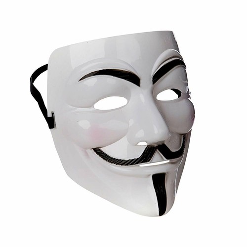 White anonymous for vendetta - white,