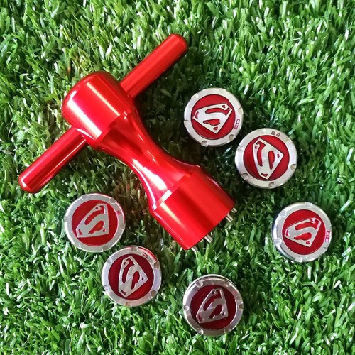 Red superman golf weight - weight, for