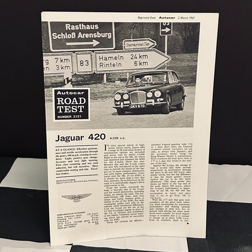 Jaguar 420 1967 - 1967, road
