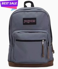 Jansport Laptop Backpack: Large Spacious Coconut Style Grey Student Computer Bag