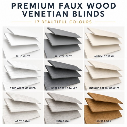 Faux wood venetian blinds - blinds, |