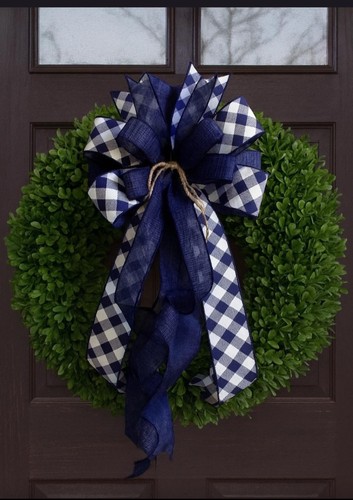 Navy blue white - navy, check