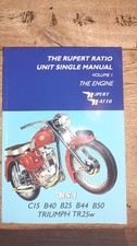 RUPERT RATIO UNIT SINGLE ENGINE MANUAL BSA C15 B40 B25 B44 B50 TR25w - VGC