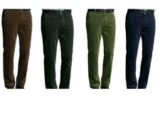 MENS LUXURY CORDUROY CORD TROUSERS COTTON FORMAL CASUAL SMART WAIST 30-50 FIT