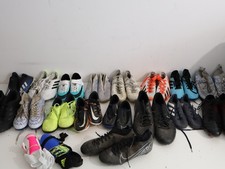 Joblot Football Boots 17 Pairs Mixed Brands Kids 1-Adult 10 + Shin Pads