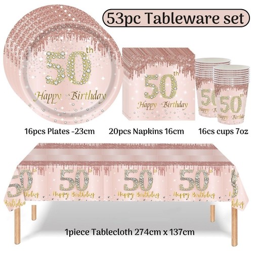 Rose gold 50th birthday - rose,