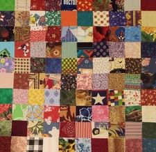 Postage Stamp Fabric Squares