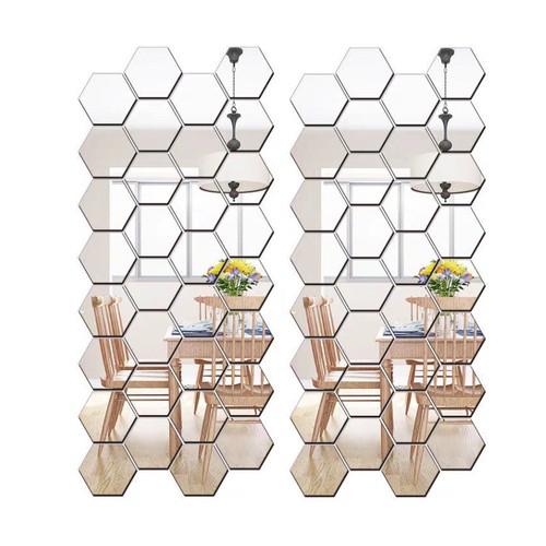 Hexagon mirror tiles - 3d,