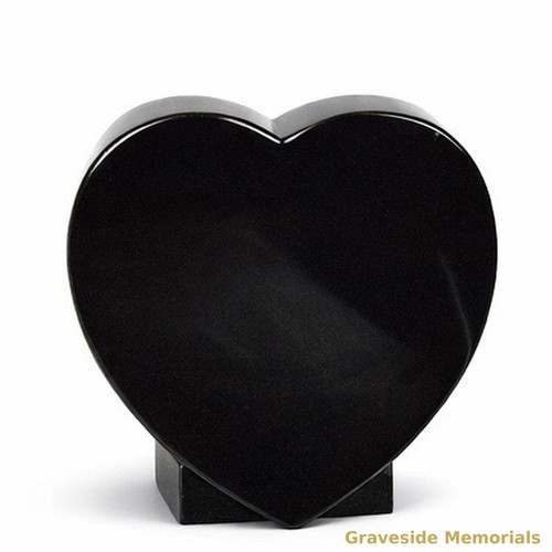 Black granite heart - granite, memorial