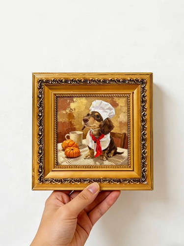 Chef dachshund dog with - dachshund,