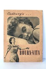 Vintage Cadbury's Bourn-Vita Advertising Sign Cardboard Chemist Shop Display "F