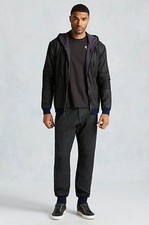 NWT TRUE RELIGION JEANS $458 MENS COATED MOTO TRACKSUIT HOODIE PANT 2PC SET XL