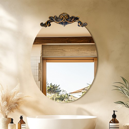 Oval gold baroque - gold, french