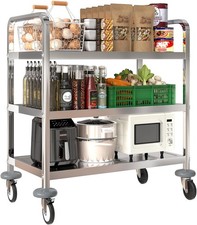 3 Tier Stainless Steel Trolley