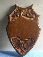 Wooden Oak Base Shield Trophy