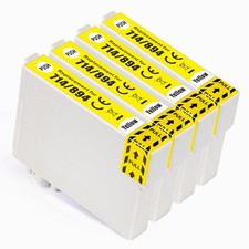 4 Yellow Ink Cartridges for