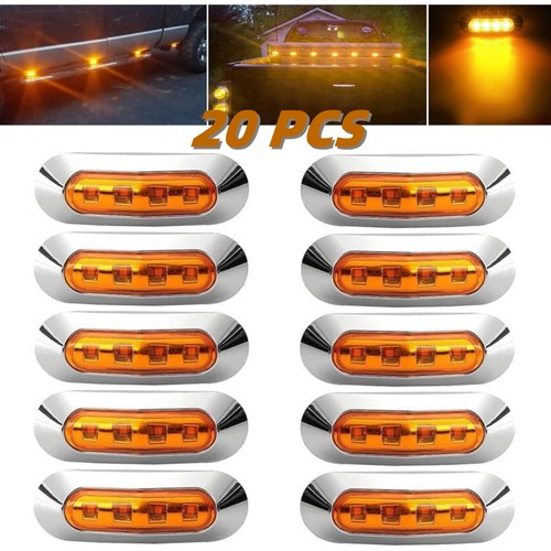 20pcs amber 4led side - amber,