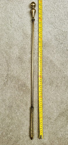 Vintage brass fireplace poker - fireplace,