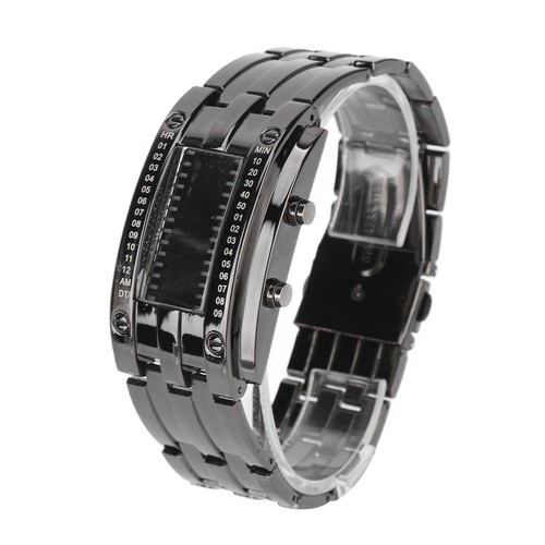 Led watch unique binary time - led,