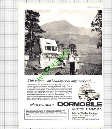 Dormobile advert 1966 - dormobile,