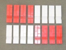 BAYKO, 8 RED & 8 WHITE SIDE