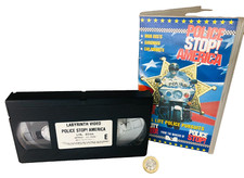 Video Tape VHS Police Stop! America NO MOULD See Details Vintage ra