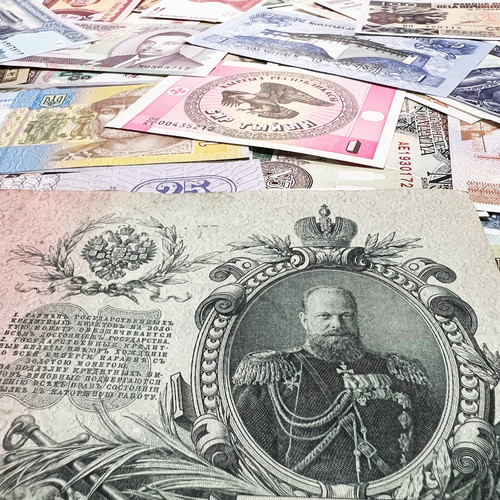100 year old banknotes - old,