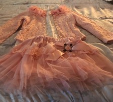   Girls 3 Piece Pink Cardigan