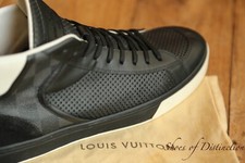 Louis Vuitton Black Leather Damier Hi High Tops Trainers Sneakers Mens UK 6.5