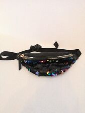 Bum Bag New Look Sequenced Rainbow Colour Black 