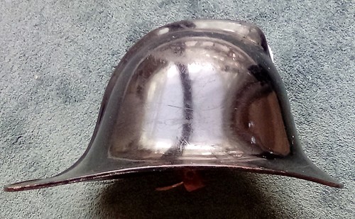Vintage black fireman - fireman's, helmet