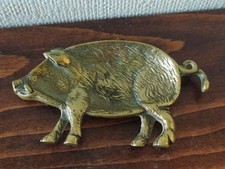 BRASS VINTAGE PIG TRINKET DISH