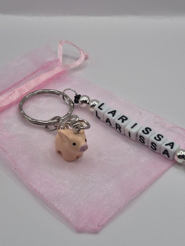 Personalised pig keyring - keyring,,
