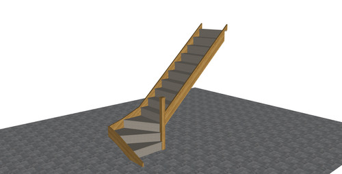 Oak mdf staircase - 3, kite
