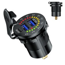 Motorcycle 12V/24V QC3.0 Dual