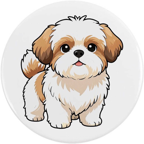 Chibi shih tzu - shih, button