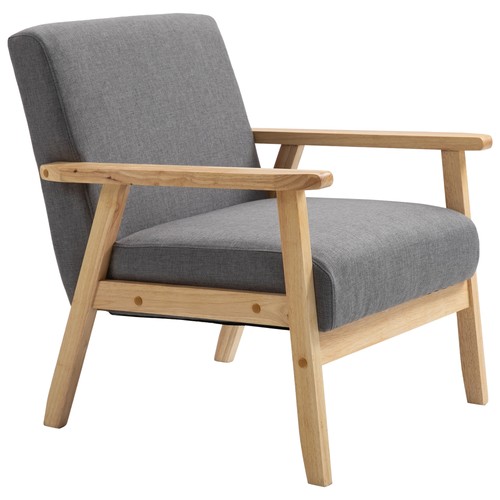 Homcom accent chair with - homcom, wood