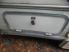 Caravan wet locker door , aluminium, with frame