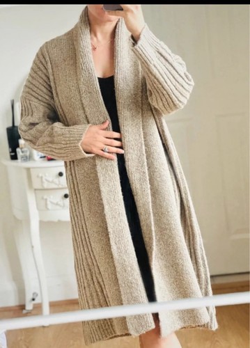 Zara beige oversized - beige, ribbed
