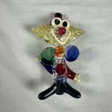 Vintage Clown  Art Glass