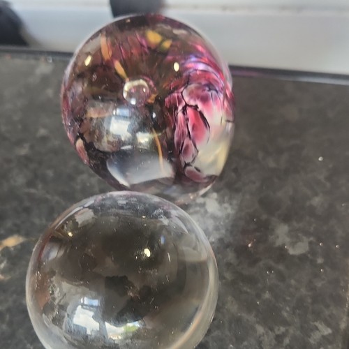 Glass paperweight spheres - glass,