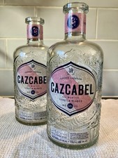 Empty 2 x CAZCABEL Tequila Blanco bottles (Coffee Liqueur) 70cl - UPCYCLE CRAFT