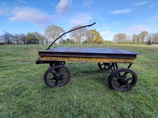 Vintage Four Wheeled Industrial Trolley/Cart/Dray/Bogey***